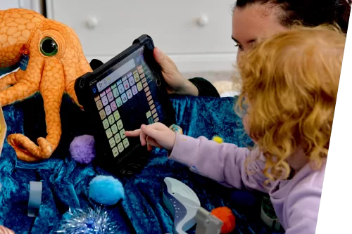Children and therapists at Ashton's Place
